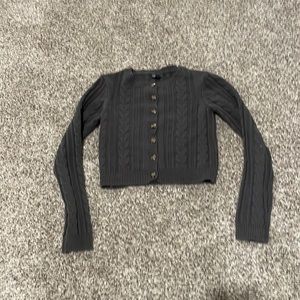 Dark green cropped sweater
